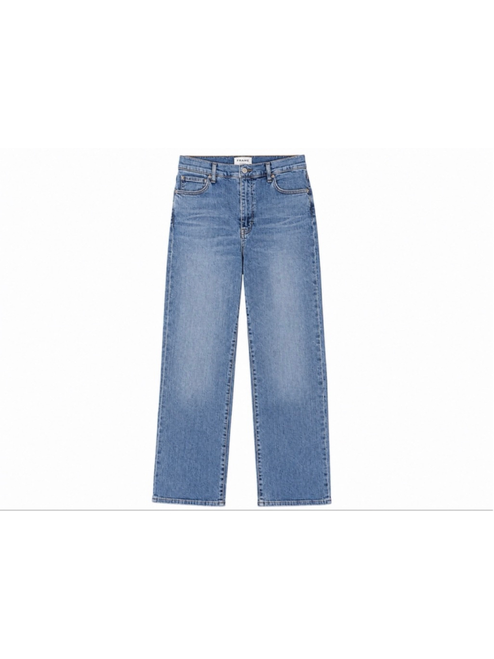 FRAME Le Sleek Straight Jeans Women's Size 27 High Rise Straight Leg Light Wash